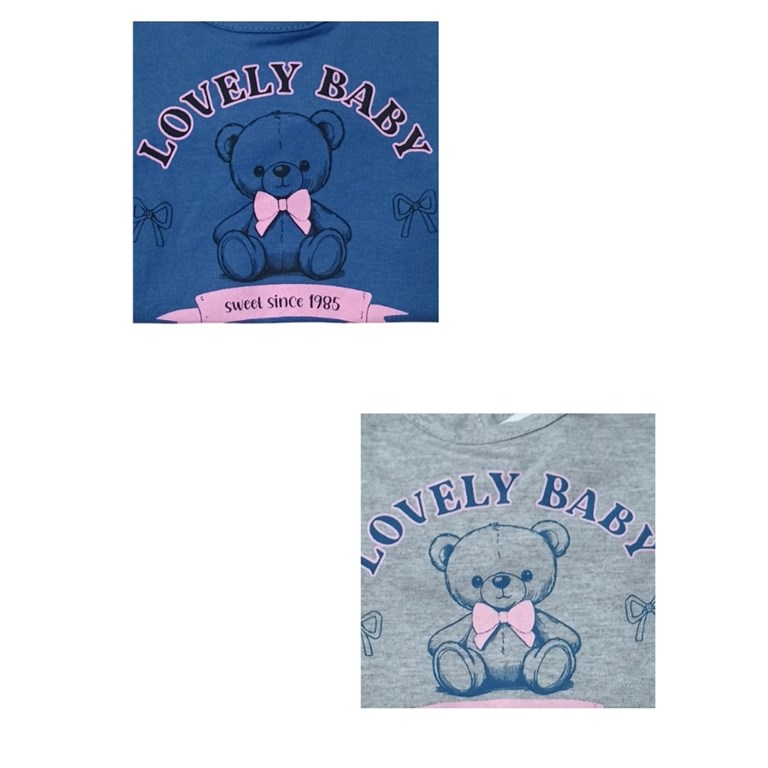 Remera beba c/estampa 'lovely baby'. Gepetto