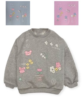 Buzo beba frisa oversize estampa full frente y manga 'cute' . Gepetto