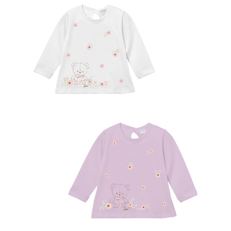 remera manga larga beba oso y flores gepetto