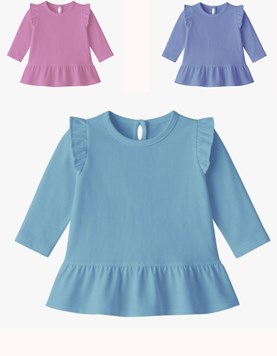 remera manga larga beba estampada con volados gepetto