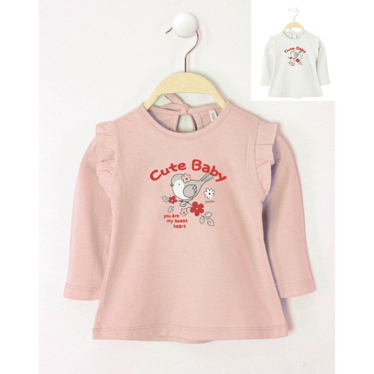 Remera manga larga de beba estampada gepetto