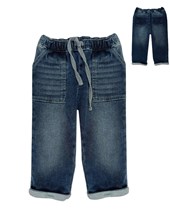 JOGGER DE JEAN PARA BEBE VARON CON BOLSILLOS PLAQUE GEPETTO