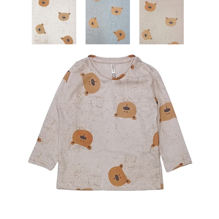 REMERA DE BEBE VARON ESTAMPADA OSO GEPETTO