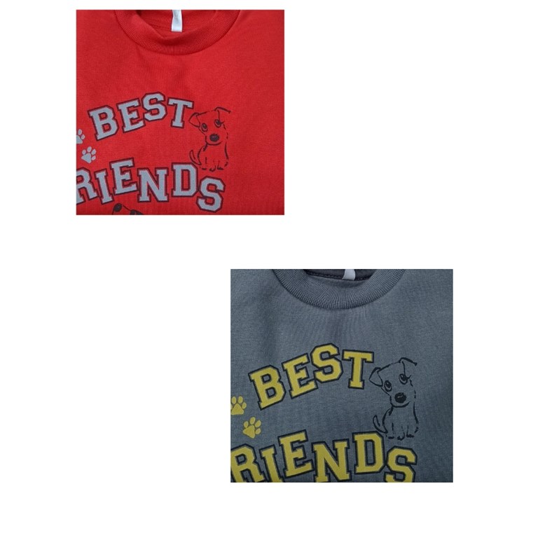 BUZO DE BEBÉ FRISA CON ESTAMPA 'BEST FRIEND EVER'. GEPETTO