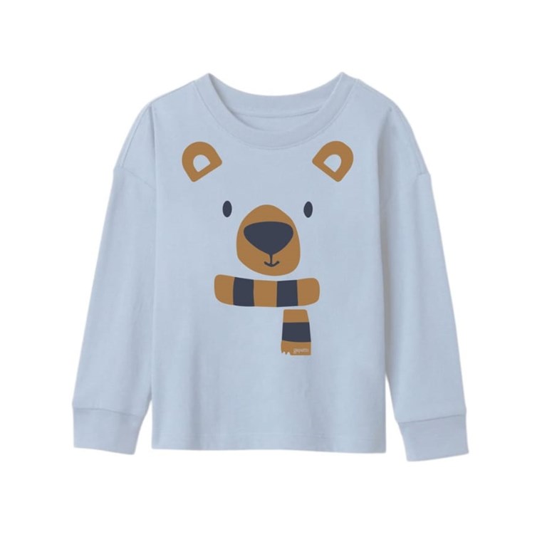 remera manga larga bebe interlock estampa oso gepetto
