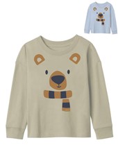remera manga larga bebe interlock estampa oso gepetto