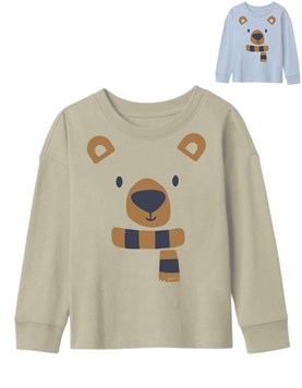remera manga larga bebe interlock estampa oso gepetto