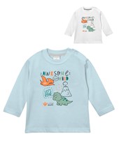 Remera bebe manga larga estampada dinos gepetto
