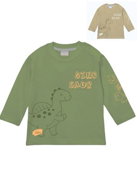 Remera bebe manga larga dinosaurios gepetto