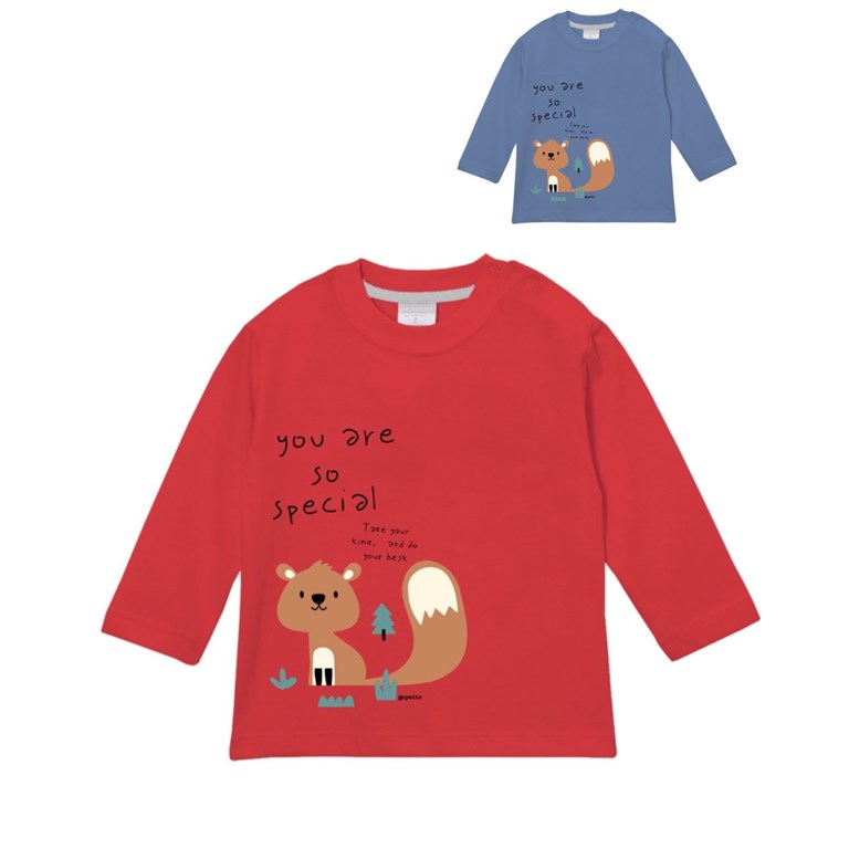 Remera bebe manga larga con estampa you are so special gepetto