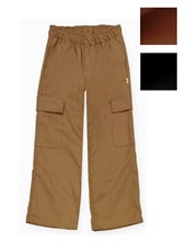 Pantalón jr nena color wide leg cargo c/cintura elastizada. Gepetto