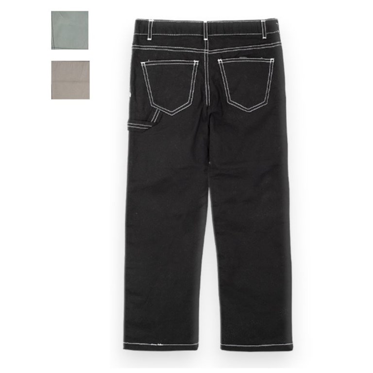 PANTALON DE NENA BOYFRIEND COLOR RIGIDO CON PESPUENTES CONTRACOLOR GEPETTO