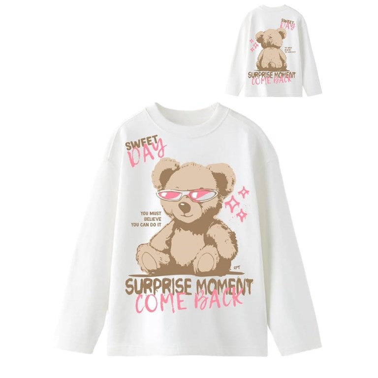 REMERA MANGA LARGA DE NENA ESTAMPADA GEPETTO