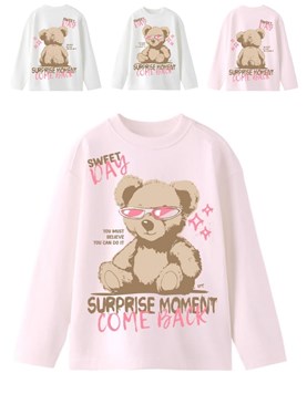 REMERA MANGA LARGA DE NENA ESTAMPADA GEPETTO