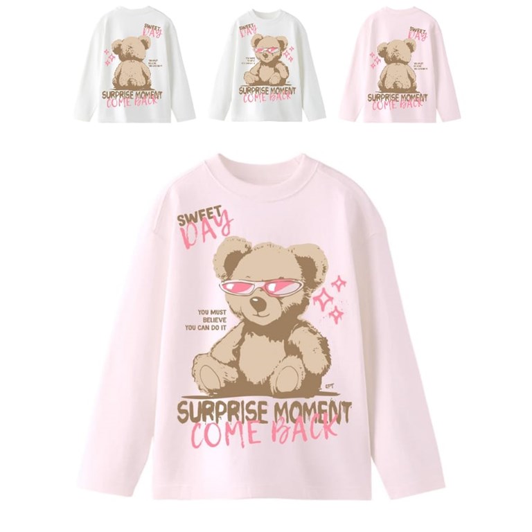 REMERA MANGA LARGA DE NENA ESTAMPADA GEPETTO