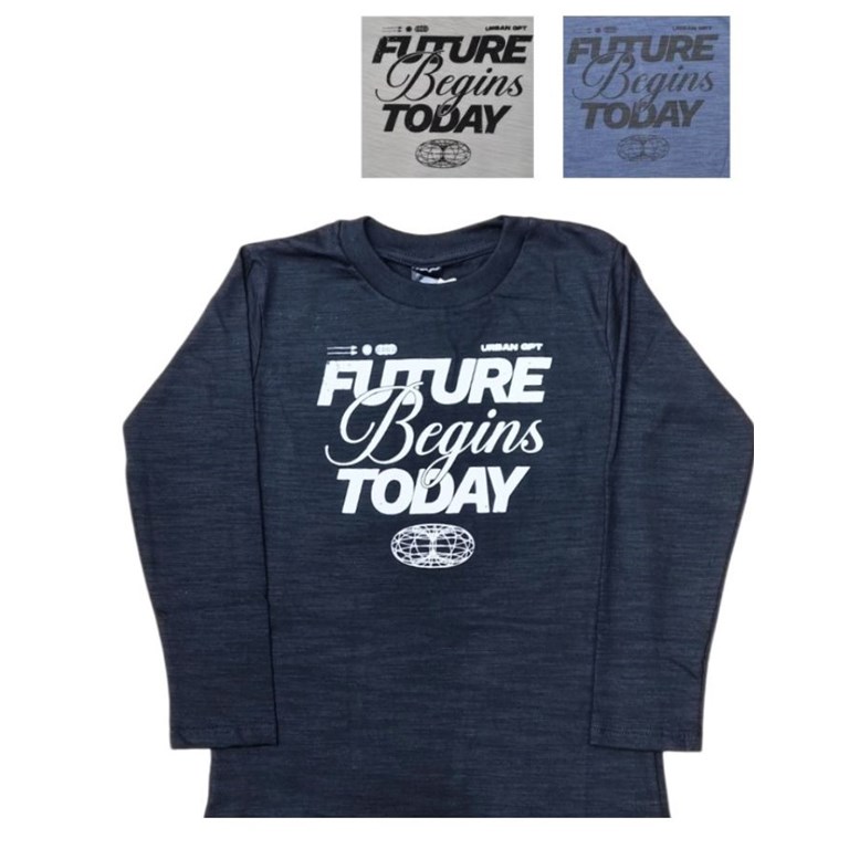 Remera jr varón flamé con estampa 'future begins today' . Gepetto