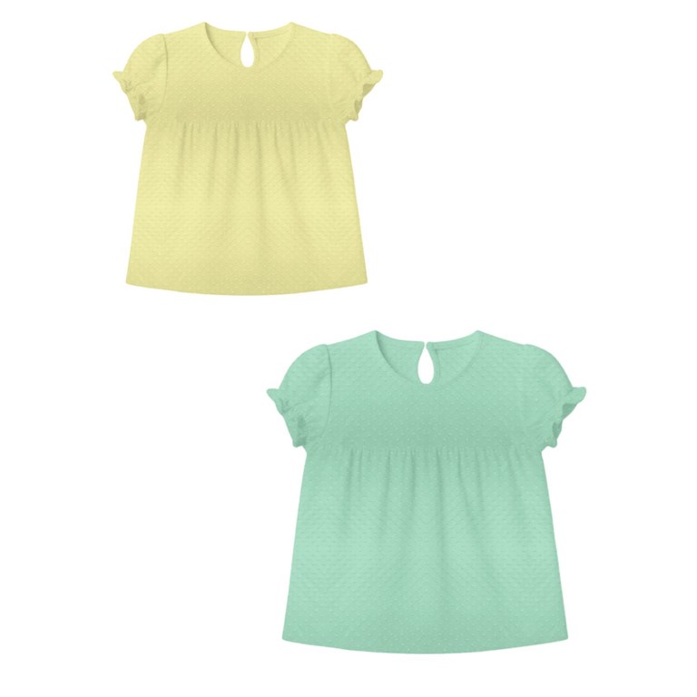 Remera beba con mangas princesa plumeti