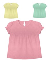 Remera beba con mangas princesa plumeti