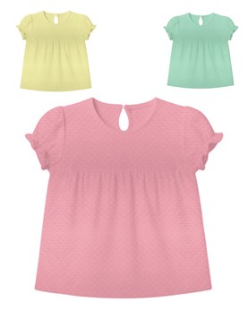 Remera beba con mangas princesa plumeti