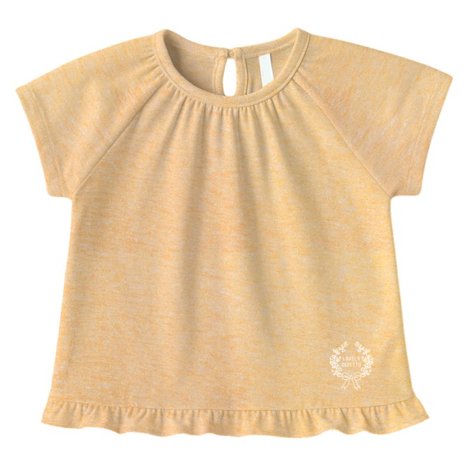 Remera beba jaspeada con logo y voladitos gepetto