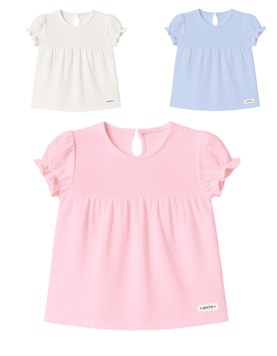 Remera beba con recorte y frunce gepetto