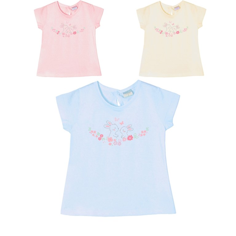 remera beba con estampa conejitos gepetto