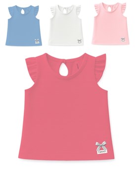 Musculosa beba con volados y moñitos gepetto