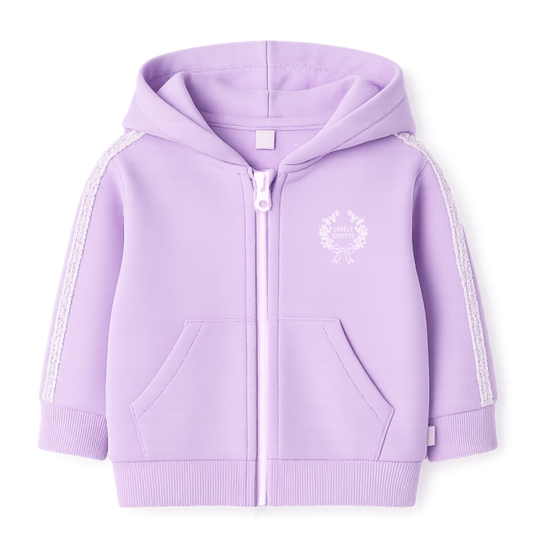 Campera beba rustica con logo y puntilla gepetto