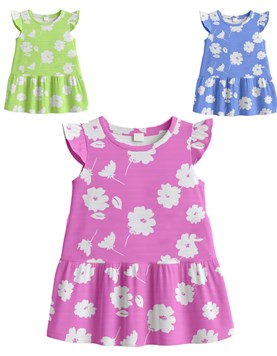 Vestido de beba estampado flores gepetto