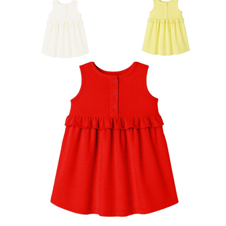 vestido beba en jersey plumeti con volados gepetto