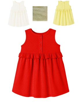 vestido beba en jersey plumeti con volados gepetto