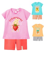 Conjunto de beba combinado con estampa frutas gepetto
