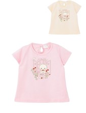 REMERA  MANGA CORTA  PARA BEBA ESTAMPA OSITO EN VENTANA. GEPETTO