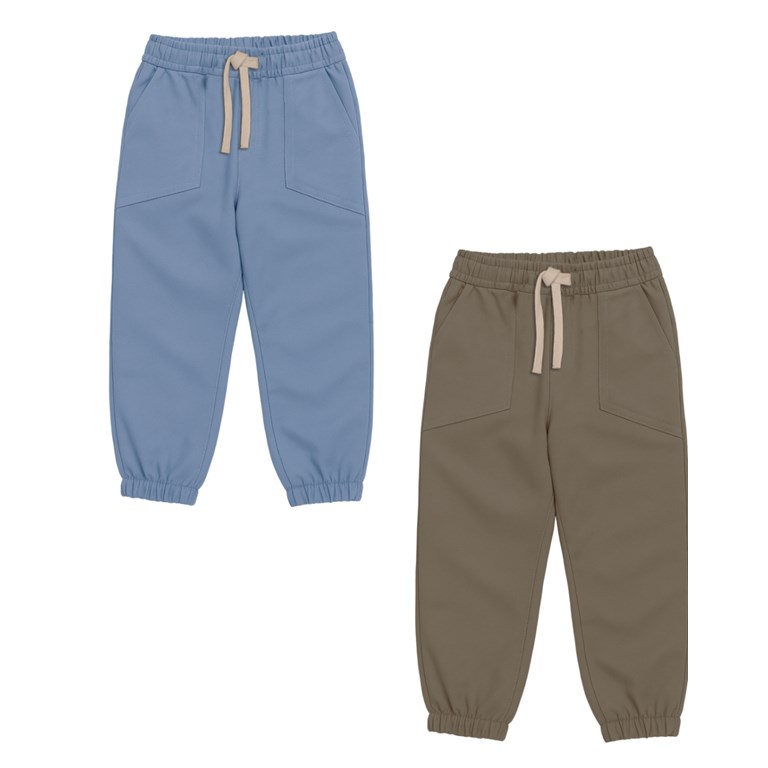 Pantalon jogger bebe color con bolsillos pique gepetto