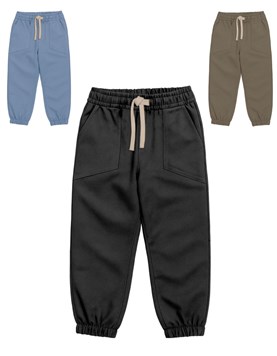 Pantalon jogger bebe color con bolsillos pique gepetto
