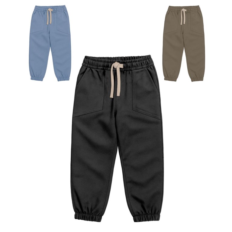 Pantalon jogger bebe color con bolsillos pique gepetto
