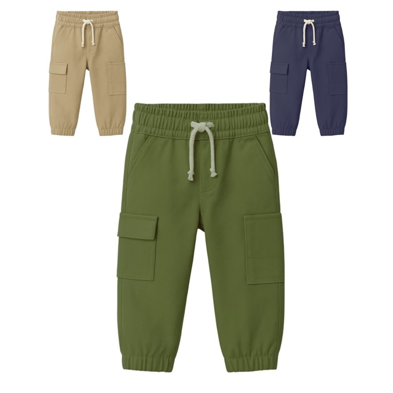 Pantalon jogger bebe varon color cargo gepetto