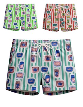SHORT DE BAÑO PARA BEBE, RAYADO MEDITERRANEO. GEPETTO
