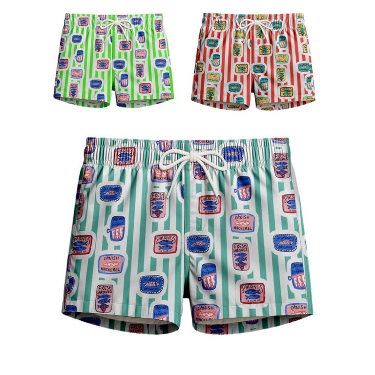 SHORT DE BAÑO PARA BEBE, RAYADO MEDITERRANEO. GEPETTO