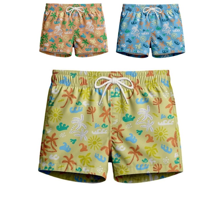SHORT DE BAÑO PARA BEBE ESTAMPA SURF. GEPETTO