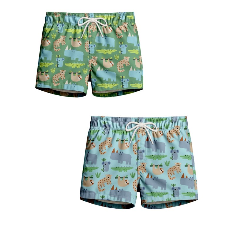 Short de baño bebe varon premium estampado animales gepetto