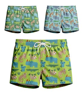 Short de baño bebe varon premium estampado animales gepetto