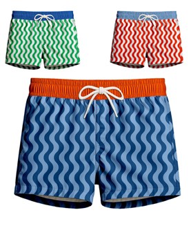 Short de baño bebe varon estampado raya con cintura combinada gepetto