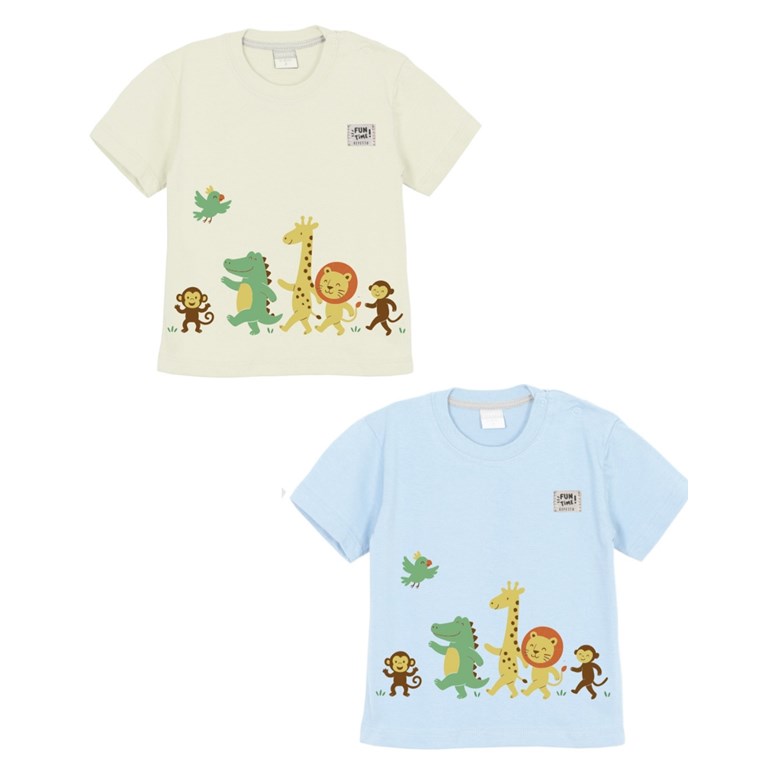 Remera bebe varon con estampa animalitos gepetto