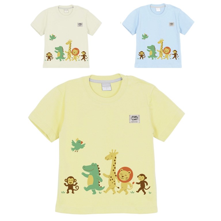 Remera bebe varon con estampa animalitos gepetto