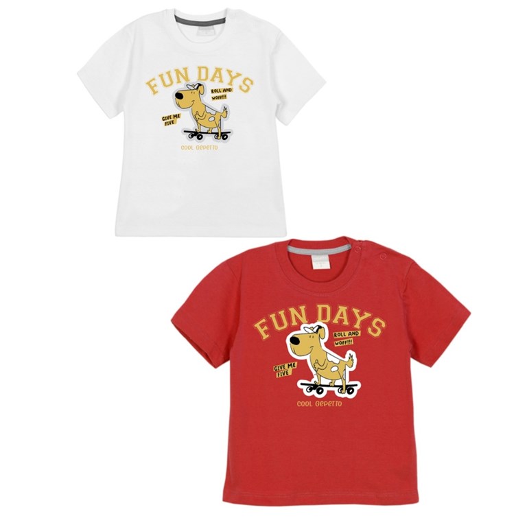 Remera bebe varon con estampa fun days gepetto