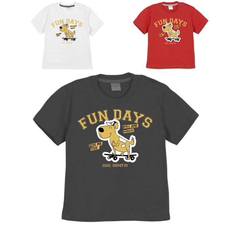 Remera bebe varon con estampa fun days gepetto