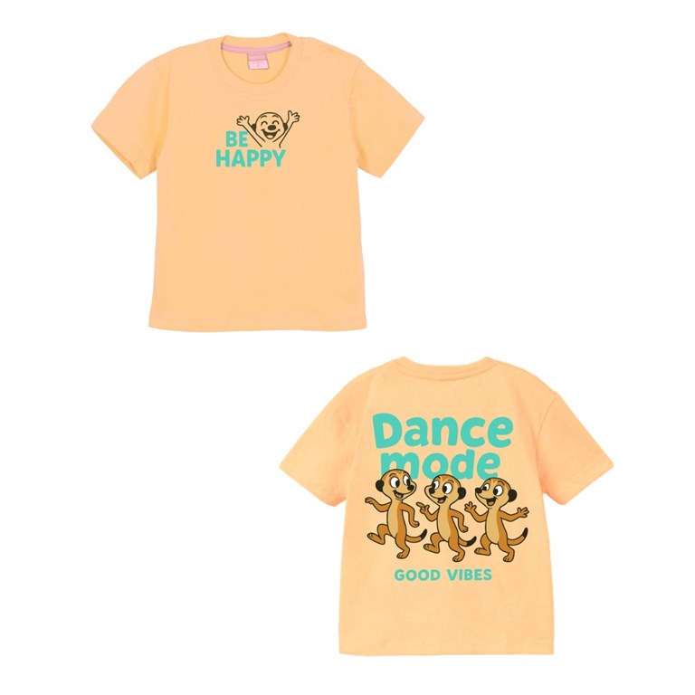 Remera bebe varon con estampa frente y espalda dance mode gepetto