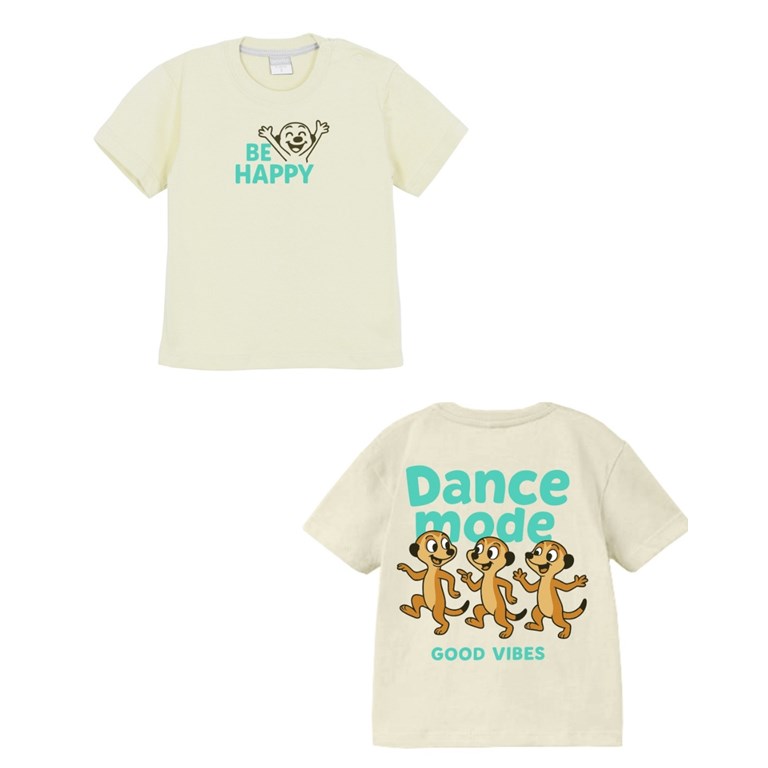 Remera bebe varon con estampa frente y espalda dance mode gepetto