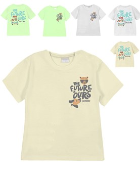 Remera bebe varon con estampa frente y espalda lets go gepetto